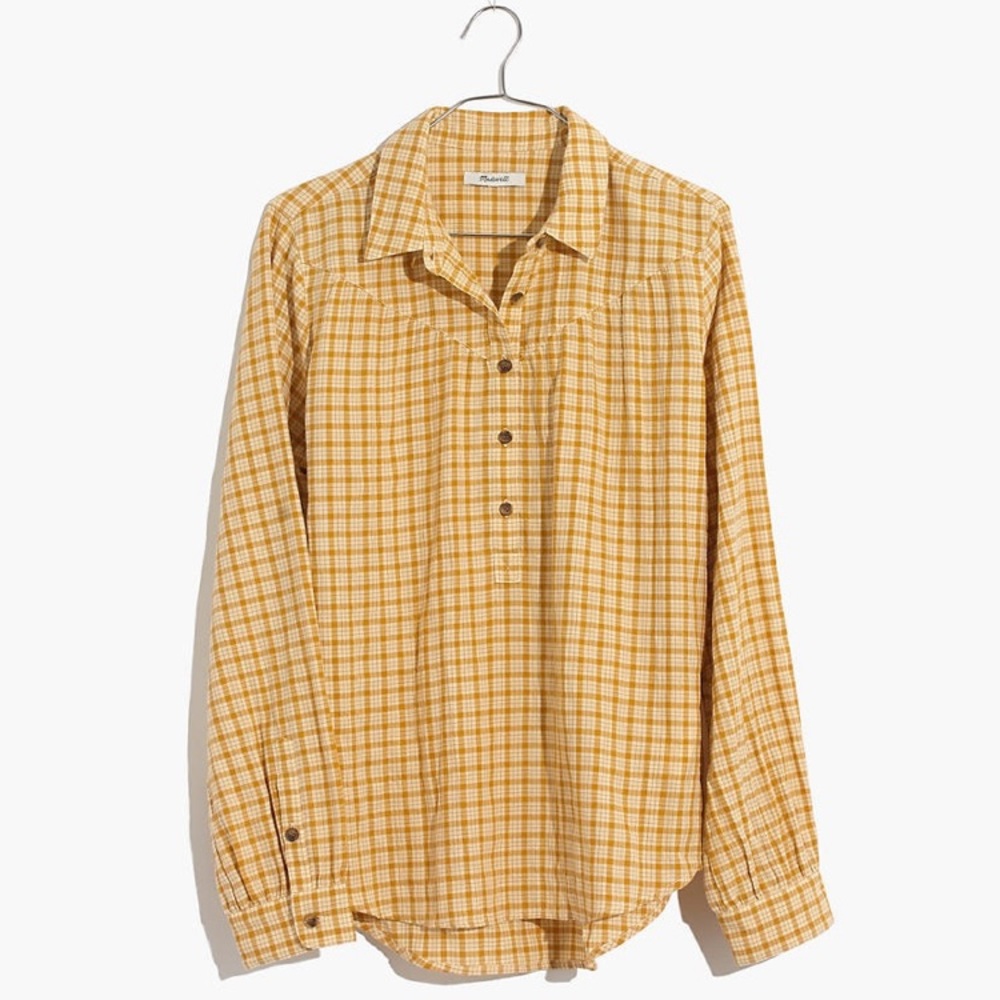 Madewell yellow popover NWT